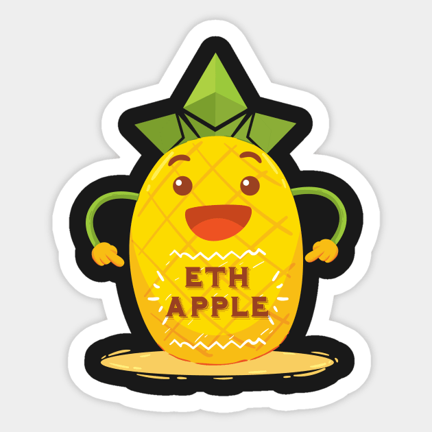 ETH apple Funny ethereum Sticker by mangobanana